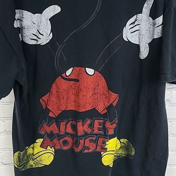 Men's 2XL Mickey Mouse T-Shirt Black Disney Graphic Print Disneyland Vacay Tee - Picture 2 of 4